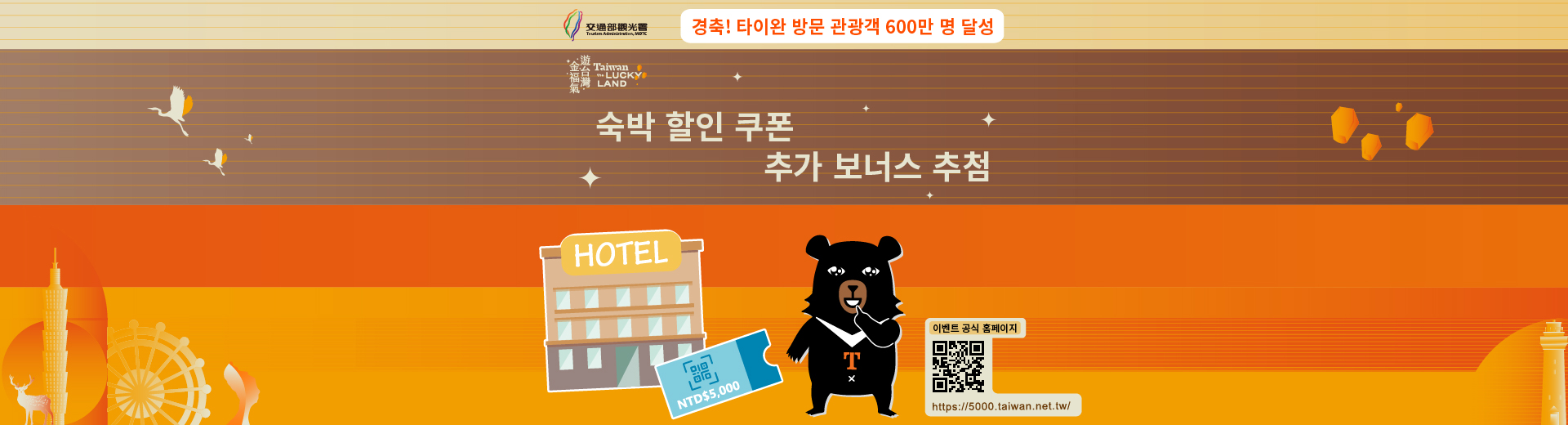 주요 시각 그림：Discount coupons for accommodations increasing the prize pool